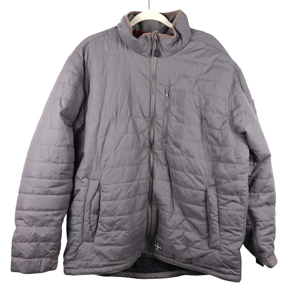 Lincoln Outfitters Mens Puffer Jacket Gray Full Zip Thinsulate Size XL Reg 3M - Picture 1 of 16